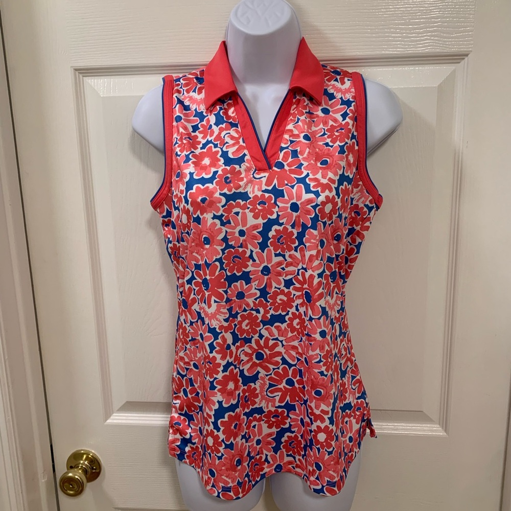 Pro tour cool play floral and bright golf shirt